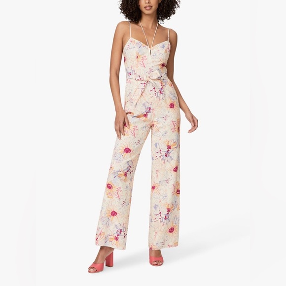 PAIGE Akari Floral Jumpsuit – Cream/Multi | Size 10 - Picture 3 of 9